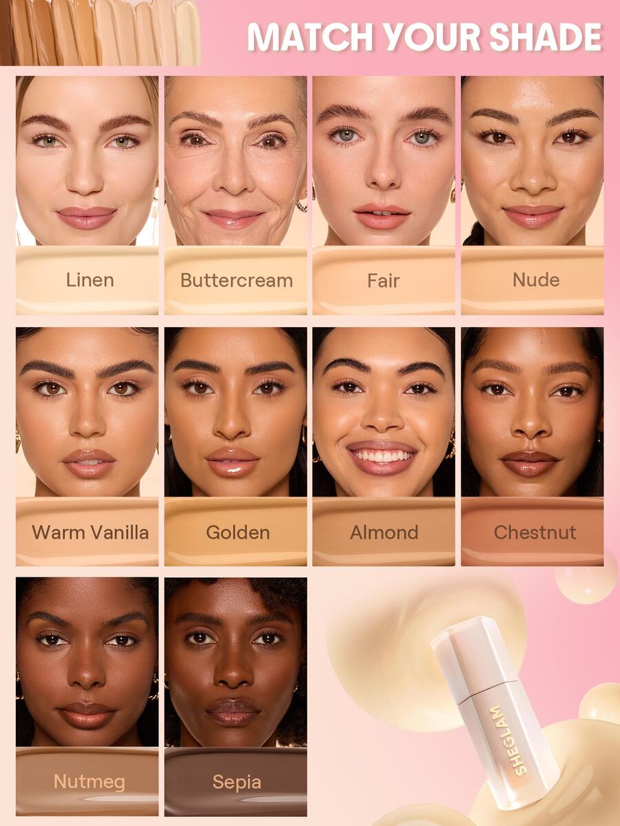 SHEGLAM Hideaway Full-Coverage Concealer-Nude Color Corrector Brightener And Highlighter Brand Beauty Cosmetic Makeup For Women And Girls