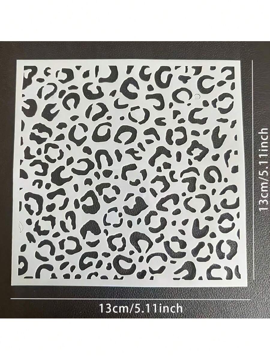 1pc Sexy Hollow Leopard Print Template, Leopard Print Stencil Makeup Tool, Suitable For Halloween, Carnival, Music Festival, Cosplay, Sexy Leopard Makeup, Asymmetric Hollow Template, Painting Template, Spray Template, For Makeup,Travel Essential