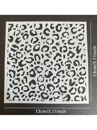 1pc Sexy Hollow Leopard Print Template, Leopard Print Stencil Makeup Tool, Suitable For Halloween, Carnival, Music Festival, Cosplay, Sexy Leopard Makeup, Asymmetric Hollow Template, Painting Template, Spray Template, For Makeup,Travel Essential