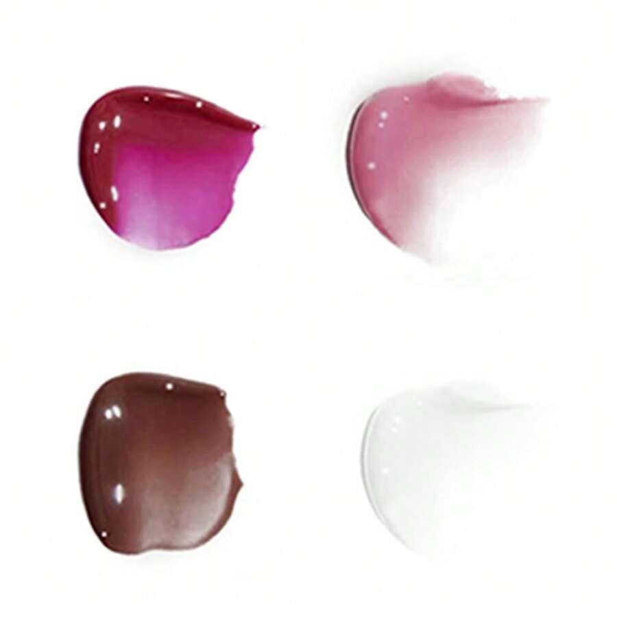 4 Pcs Peptide Lip Tint, Sheer Color And Hydrating Finish Clear Lip Oil, Long Lasting Hydrating Lip Gloss Tinted Lip Balm Non-Sticky Revitalizing, Transparent Lip Care Oil For Dry Lip, 3 Fl Oz,10ml