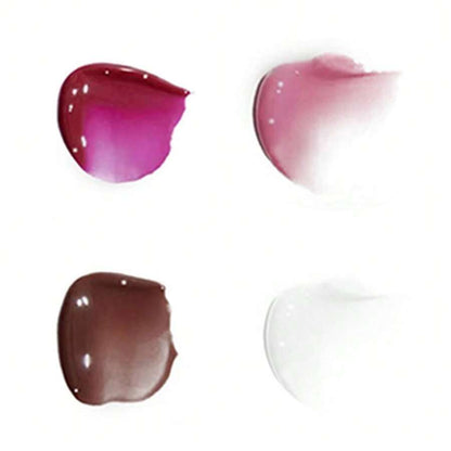 4 Pcs Peptide Lip Tint, Sheer Color And Hydrating Finish Clear Lip Oil, Long Lasting Hydrating Lip Gloss Tinted Lip Balm Non-Sticky Revitalizing, Transparent Lip Care Oil For Dry Lip, 3 Fl Oz,10ml