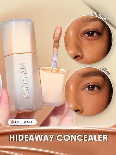 SHEGLAM Hideaway Full-Coverage Concealer-Nude Color Corrector Brightener And Highlighter Brand Beauty Cosmetic Makeup For Women And Girls