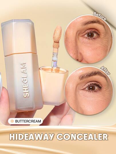 SHEGLAM Hideaway Full-Coverage Concealer-Nude Color Corrector Brightener And Highlighter Brand Beauty Cosmetic Makeup For Women And Girls