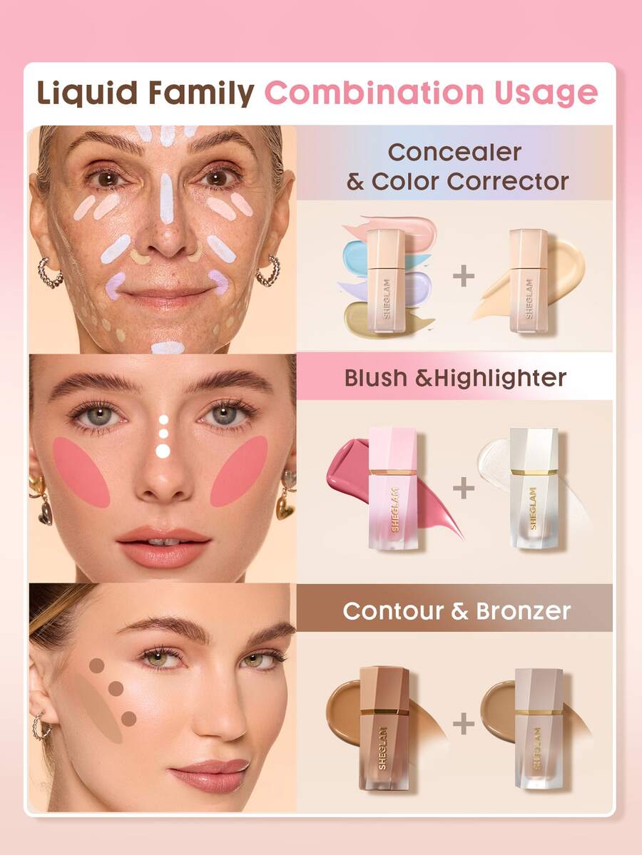 SHEGLAM Hideaway Full-Coverage Concealer-Nude Color Corrector Brightener And Highlighter Brand Beauty Cosmetic Makeup For Women And Girls
