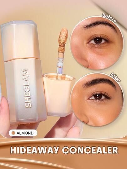 SHEGLAM Hideaway Full-Coverage Concealer-Nude Color Corrector Brightener And Highlighter Brand Beauty Cosmetic Makeup For Women And Girls