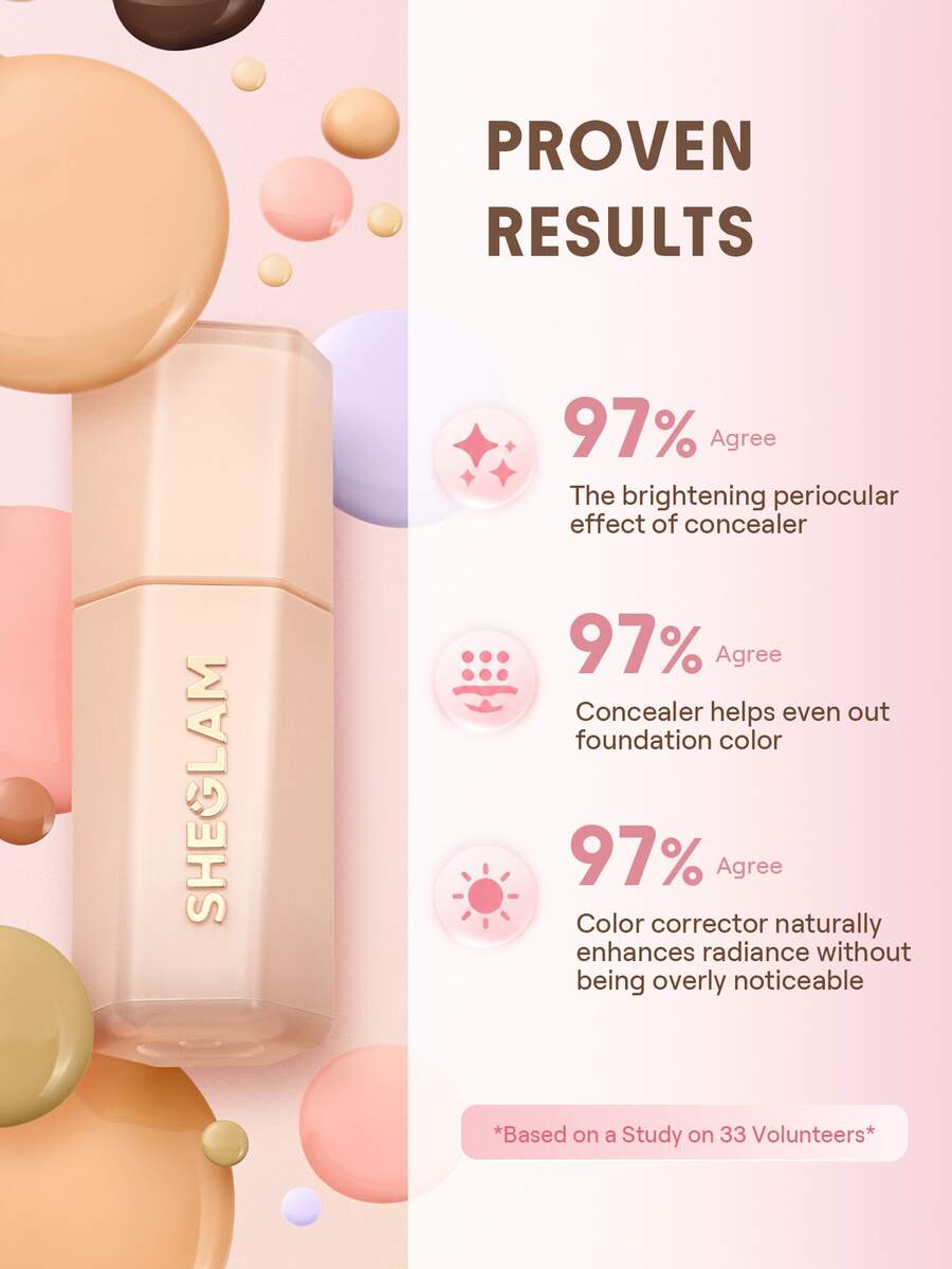 SHEGLAM Hideaway Full-Coverage Concealer-Nude Color Corrector Brightener And Highlighter Brand Beauty Cosmetic Makeup For Women And Girls