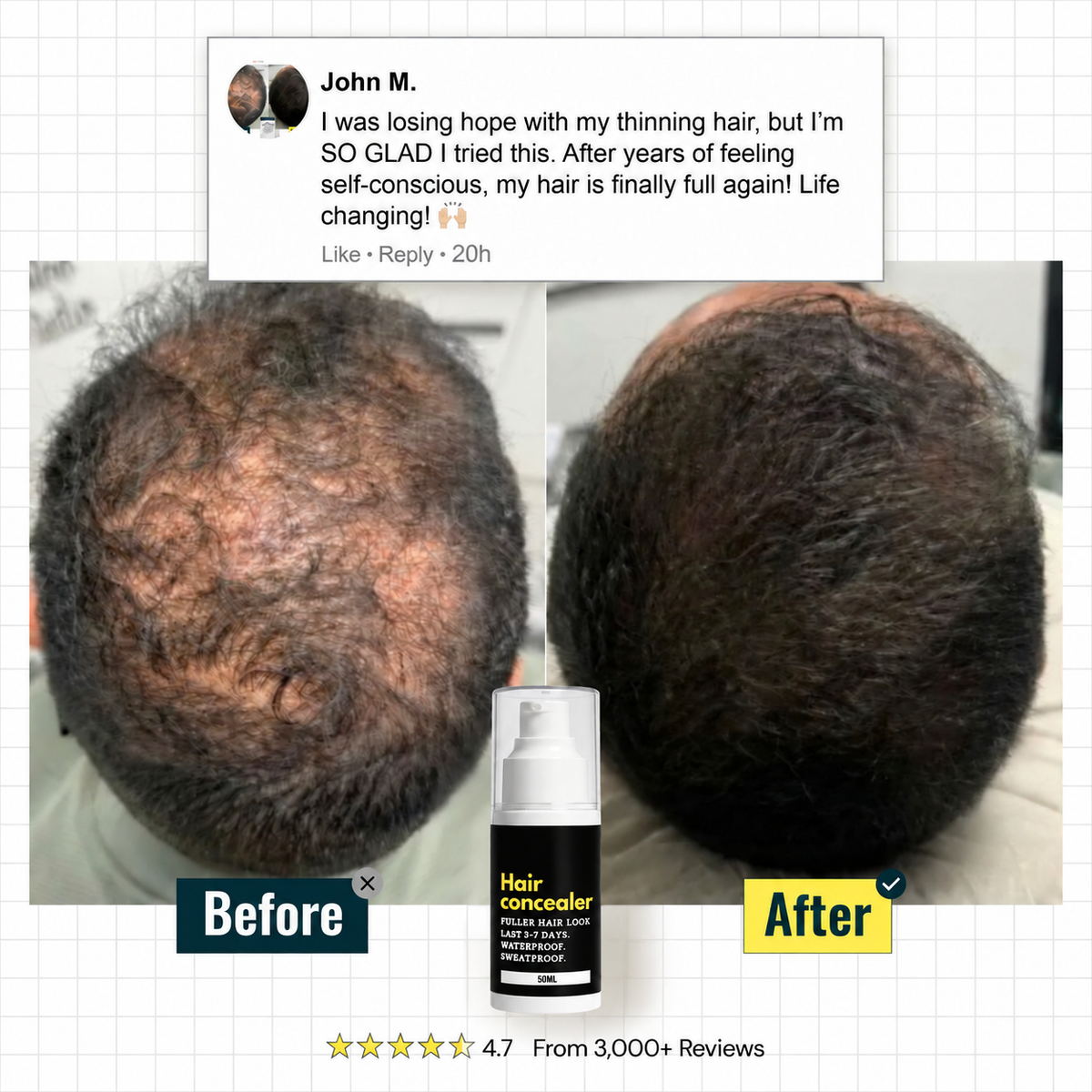 Hair Concealer product benefits