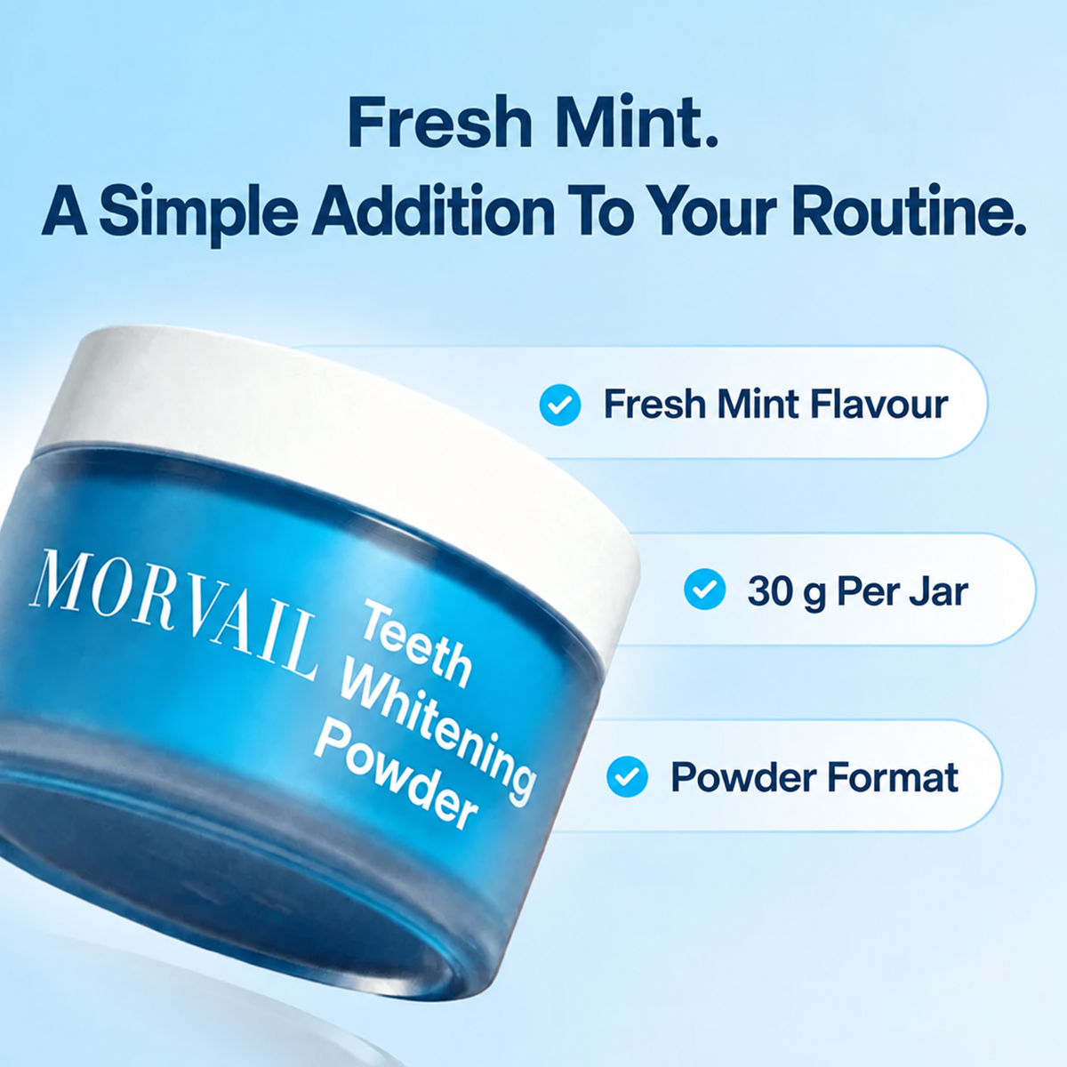 MORVAIL Fresh Mint Teeth Whitening Powder — image 2