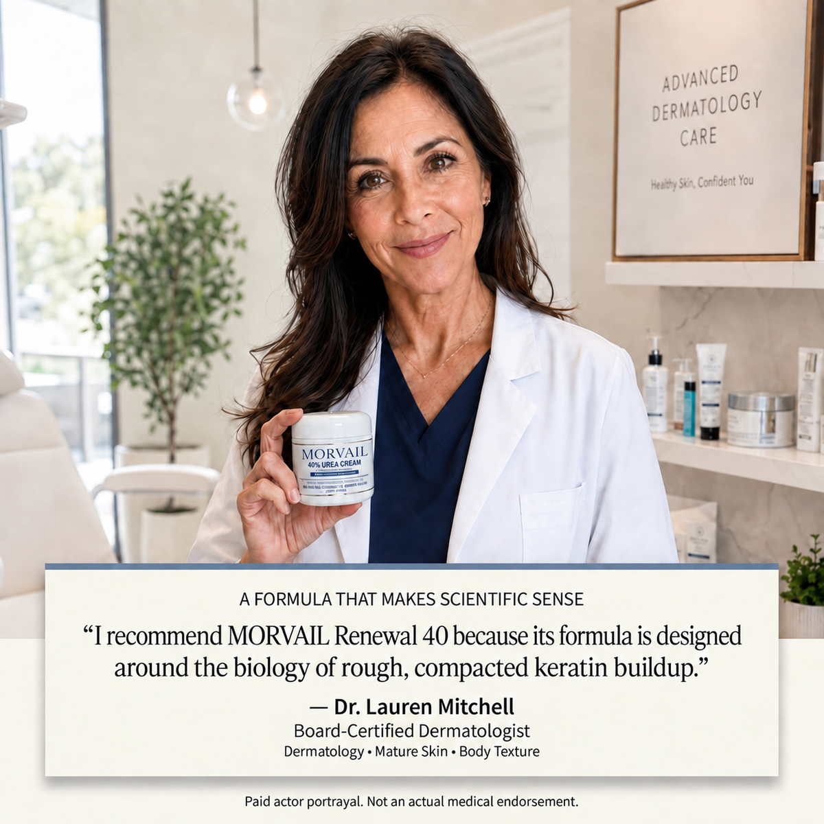 MORVAIL — Illustrative actor portrayal — not a medical endorsement